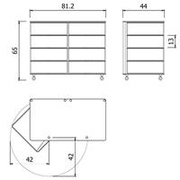 Itaca 4+4 Swivel-opening chest of drawers 3